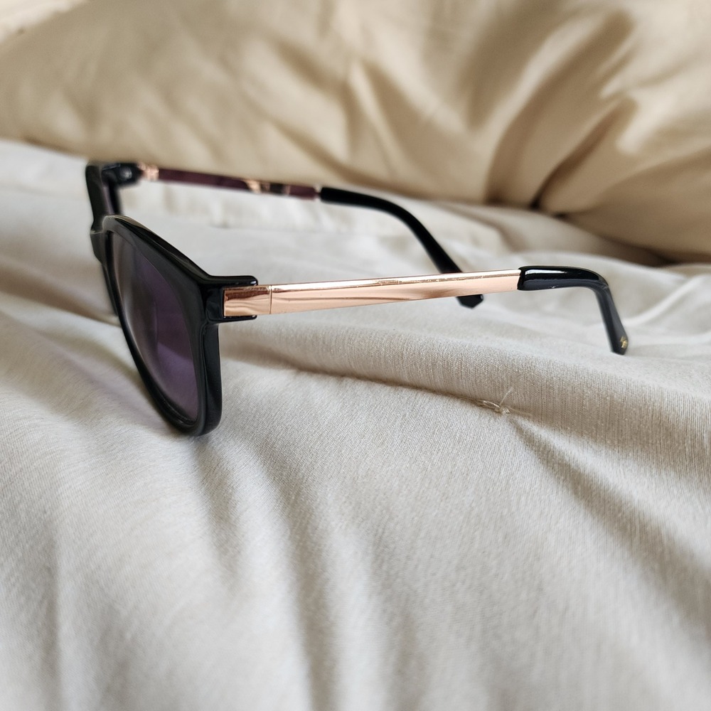 LC Lauren Conrad Sunglasses Women OS Black Excellent Rose Gold Purple Gradient - Picture 6 of 7